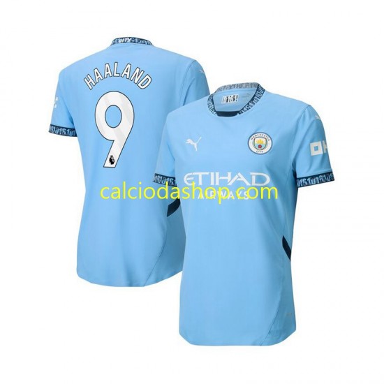 Maglia Manchester City Erling Haaland 9 Gara Home Uomo 2024-2025 MC