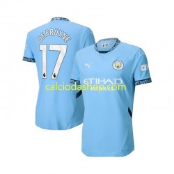 Maglia Manchester City Kevin De Bruyne 17 Gara Home Uomo 2024-2025 MC