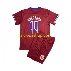 Maglia Norvegia Martin Odegaard 8 Gara Home Completo Bambino 2-13 Anni 2024 MC