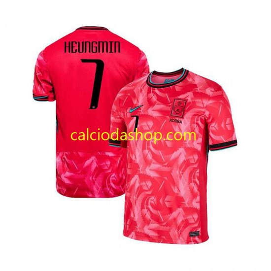 Maglia Corea del Sud Heungmin 7 Gara Home Uomo 2024 MC