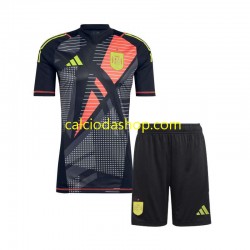 Maglia Portiere Spagna Gara Away Completo Bambino 2-13 Anni Euro 2024 MC